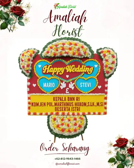 Papan Bunga Pernikahan Nglawak